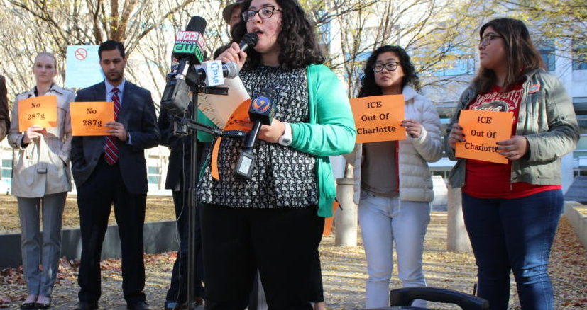 activistas y abogados protestas por 287g en NC