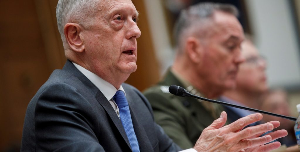 Pentagono secretario de Defensa estadounidense, Jim Mattis