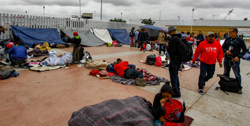 inmigrantes frontera caravana centroamericanos