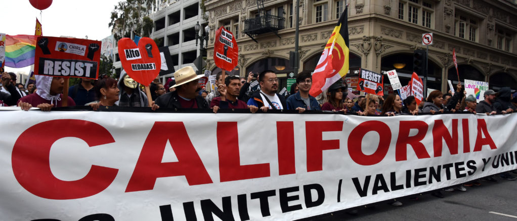 Marcha del Día Internacional del Trabajador en Los Ángeles