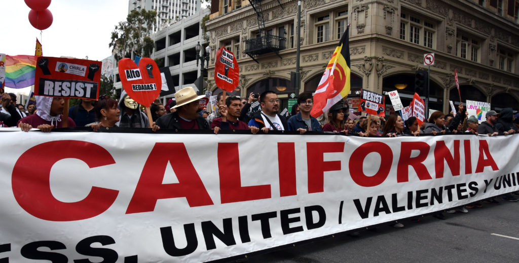 Marcha del Día Internacional del Trabajador en Los Ángeles