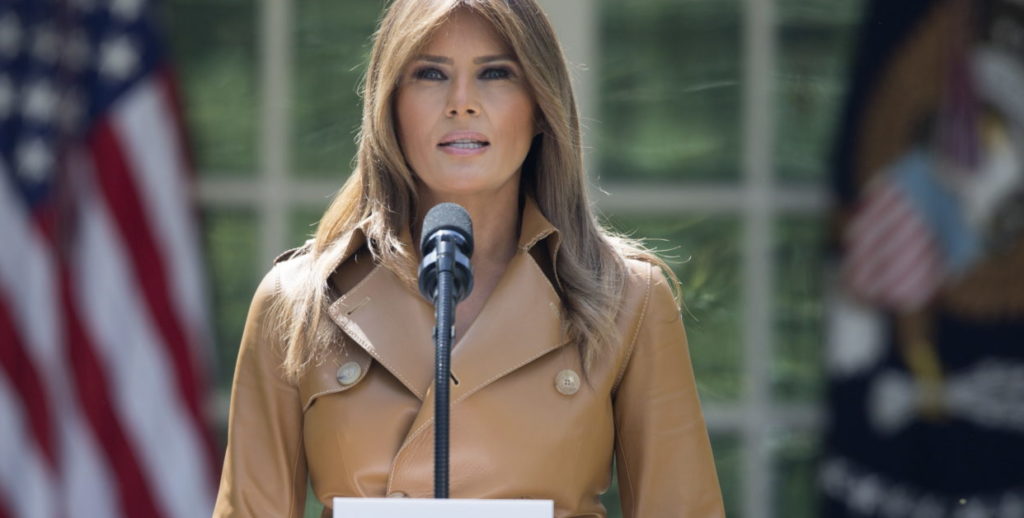 Primera dama de EEUU Melania Trump anuncia sus iniciativas