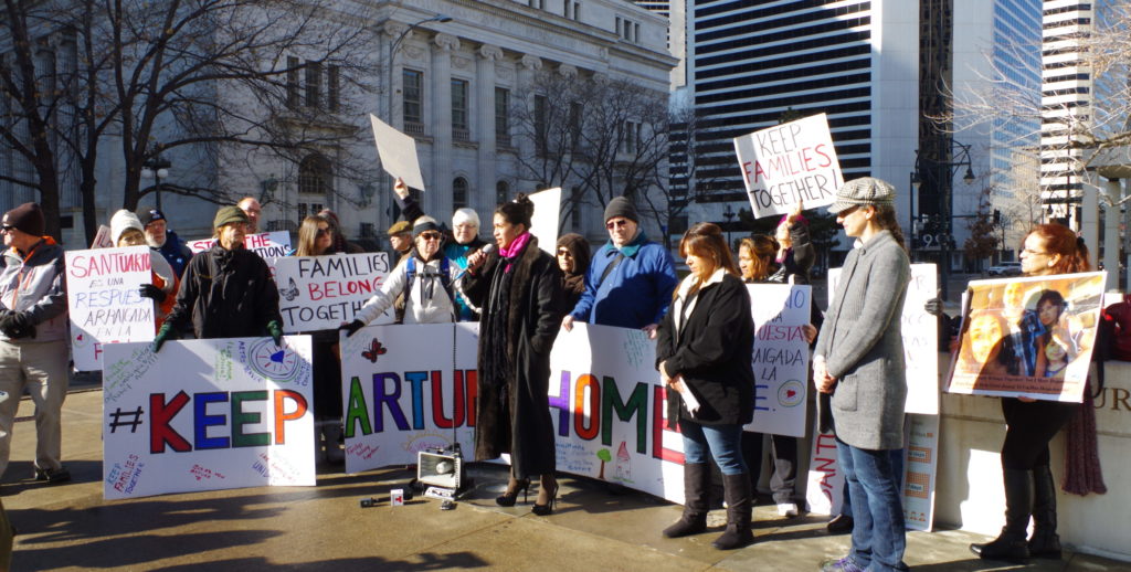 PROTESTAS EN DENVER CONTRA DEPORTACIÓN DE REFUGIADOS EN SANTUARIO