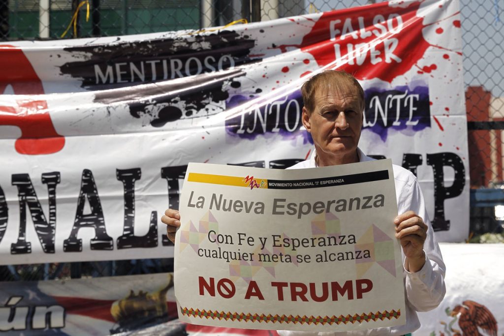 Manifestación en México contra visita de Trump