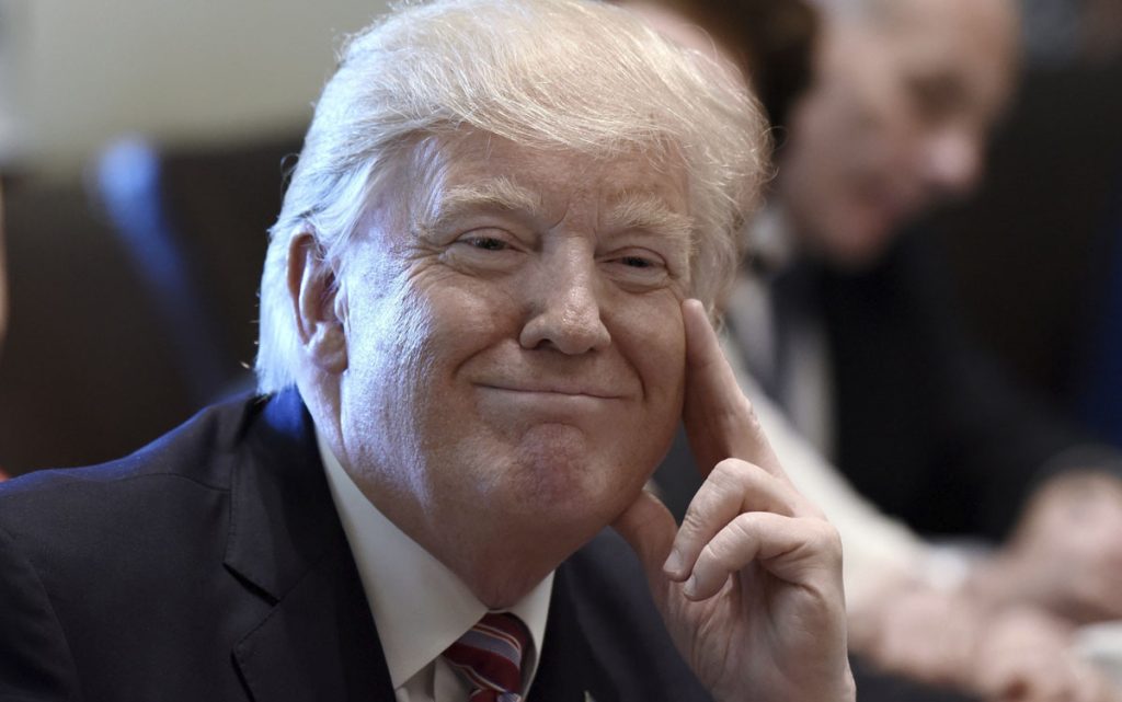 EL PRESIDENTE DE ESTADOS UNIDOS, DONALD TRUMP, DURANTE LA REUNIÓN DE GOBIERNO