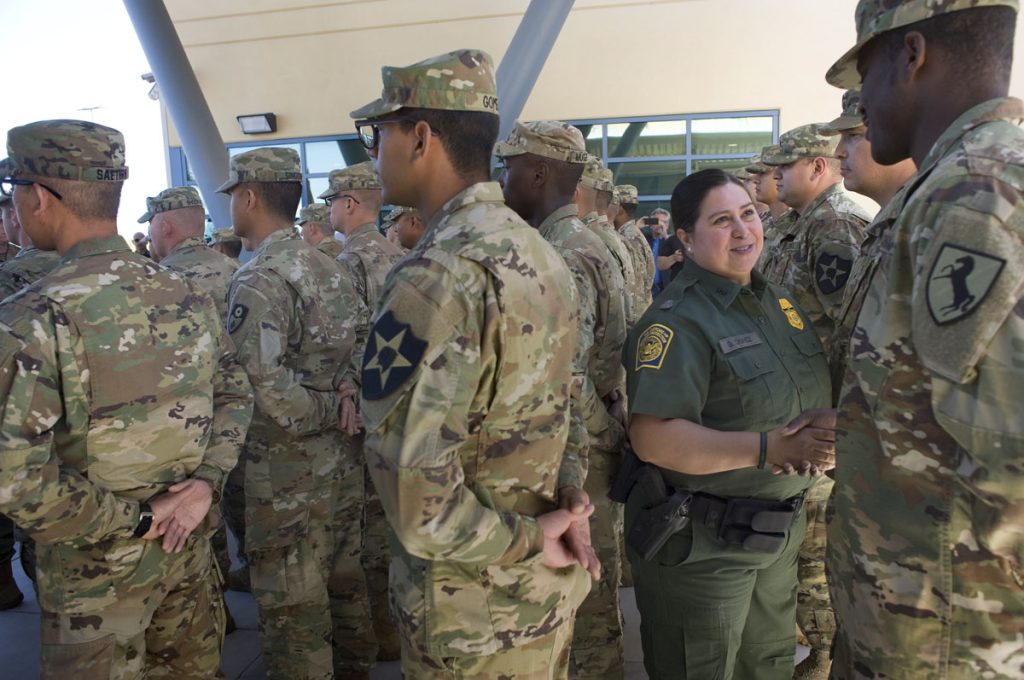 Llegada de 51 miembros de la Guardia Nacional a la Patrulla Fronteriza de los EE. UU.