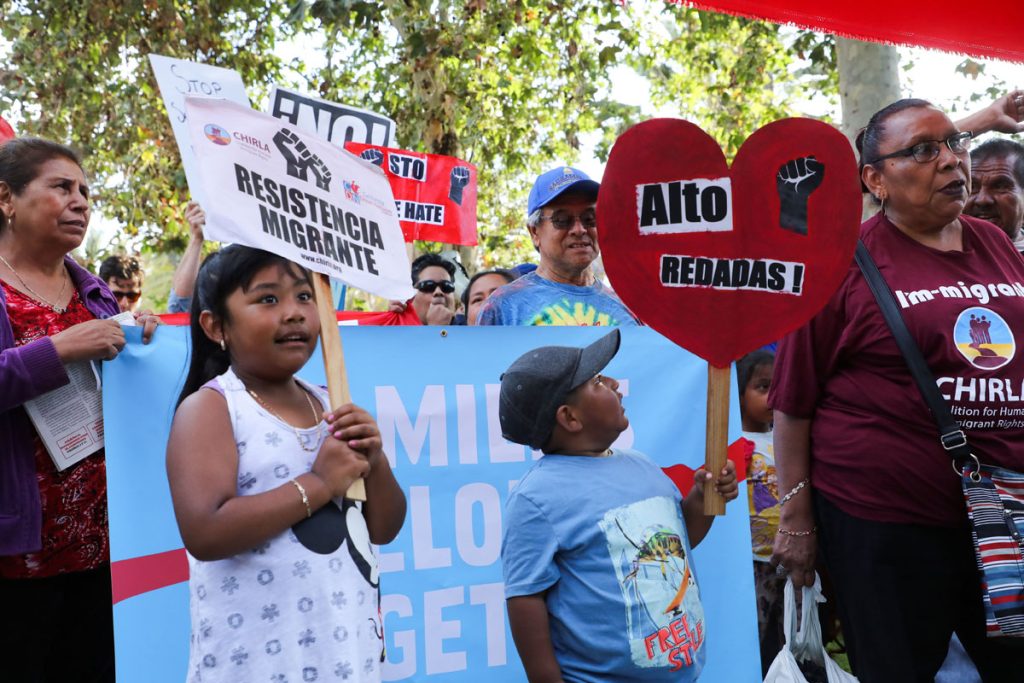 Protesta contra las separaciones familiares de inmigrantes en Los Ángeles