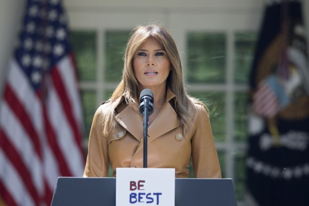 Primera dama de EEUU Melania Trump anuncia sus iniciativas