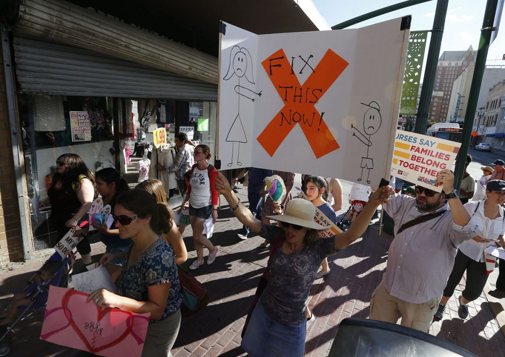 Protesta en El Paso contra la separación familiar
