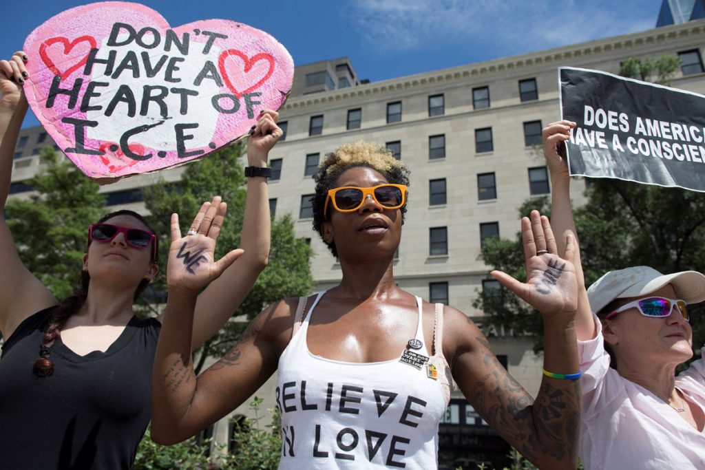 Protesta contra la separación de familias de inmigrantes