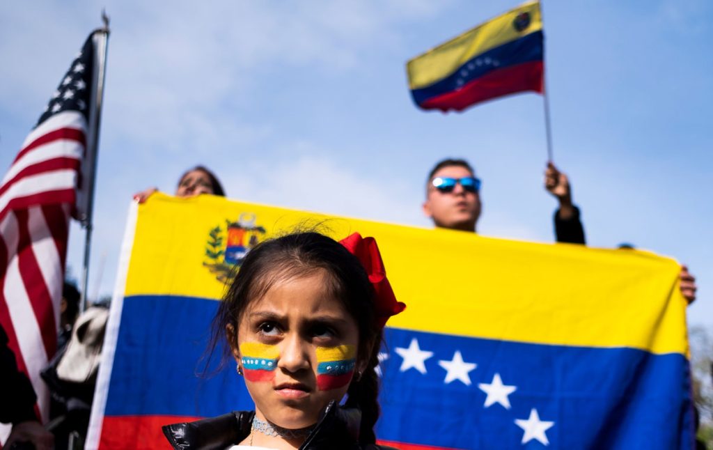 Venezolanos se manifiestan en Nueva York para apoyar a Guaidó y compatriotas