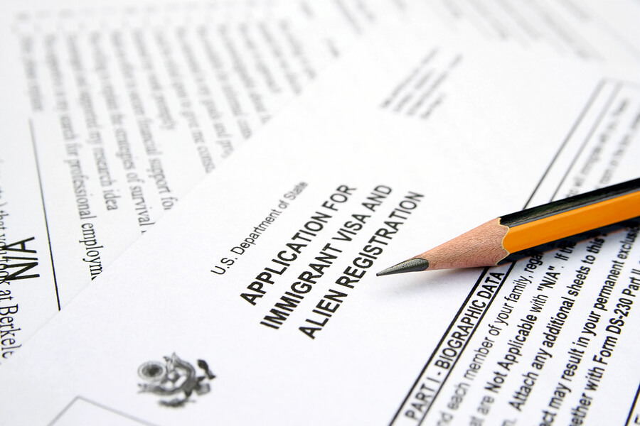 bigstock-Immigrant-visa-form-11737895